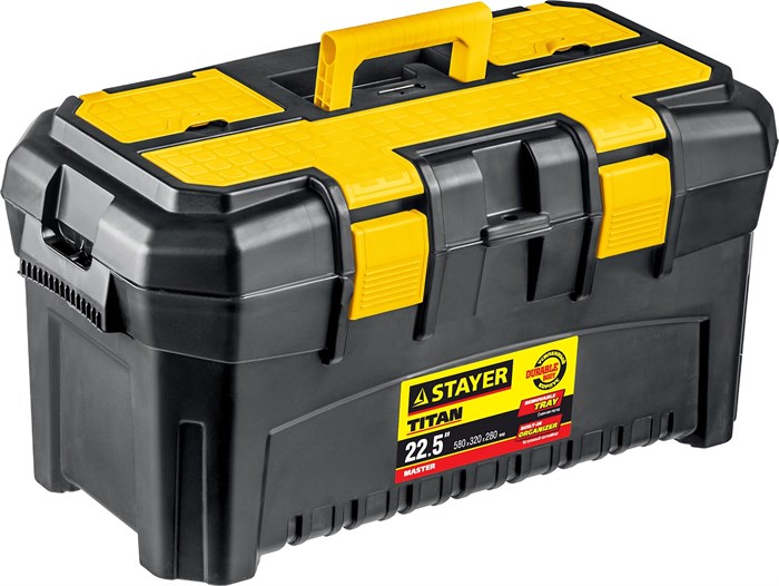 STAYER TITAN-22, 580 x 320 x 280 мм, (22″), пластиковый ящик для инструментов (38016-22) 00031370