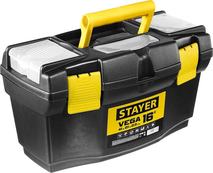 STAYER VEGA-16, 410 x 210 x 230 мм, (16″), пластиковый ящик для инструментов (38105-16) 00031372