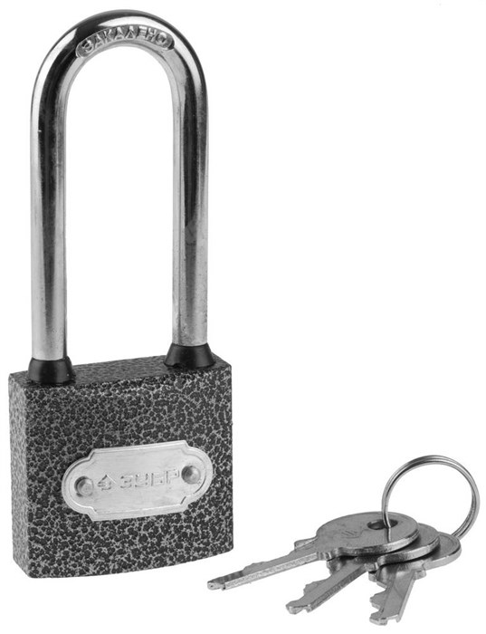ЗУБР 38 мм, металлический корпус, удлиненная дужка, навесной замок (3712-38-1) 00031487