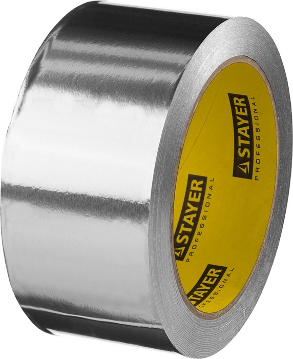 STAYER ProTape, 50 мм, 25 м, до 120 °С, самоклеящаяся алюминиевая лента, Professional (12268-50-25) 00031618