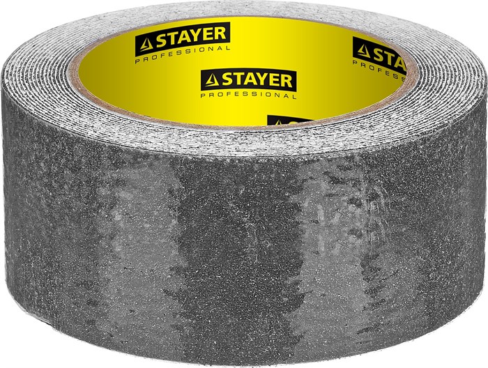 STAYER 50 мм, 5 м, черная, противоскользящая клейкая лента, Professional (12270-50-05) 00031622