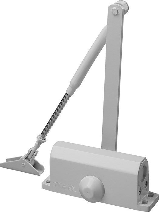 STAYER MAXComfort, до 40 кг, белый серебро, дверной доводчик (37916-50) 00031754