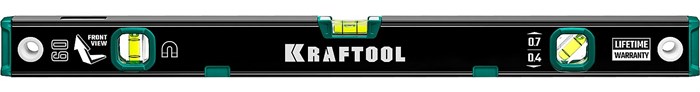 KRAFTOOL 600 мм, усиленный профиль, с зеркальным глазком, магнитный уровень (34785-60) 0001112398