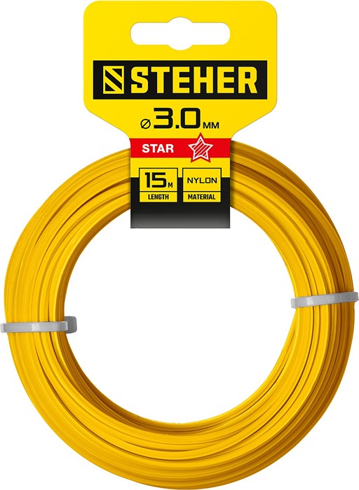 STEHER ЗВЕЗДА, 3.0 мм, 15 м, леска для триммера (75010-3.0) 0001442492