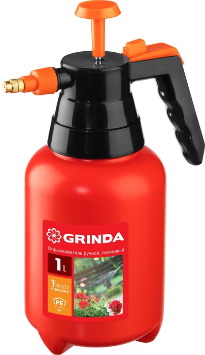 GRINDA PS-1, объем 1 л, ручной, колба из высокопрочного полиэтилена, помповый опрыскиватель (8-425057) 0002277772