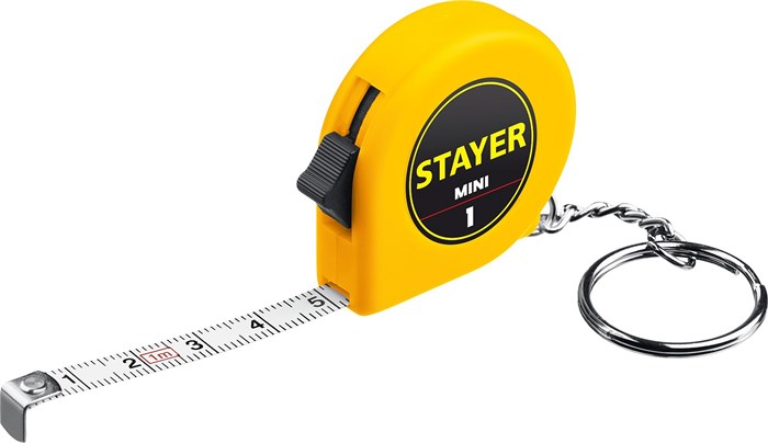 STAYER Mini, 1 м х 6 мм, рулетка-брелок (34140-1) 0009136824