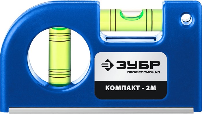 ЗУБР КОМПАКТ - 2М, 85 мм, магнитный компактный уровень, Профессионал (34551) 00010110860
