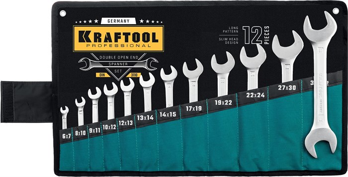 KRAFTOOL 12 шт, 6 - 32 мм, набор рожковых гаечных ключей (27033-H12) 00010782068