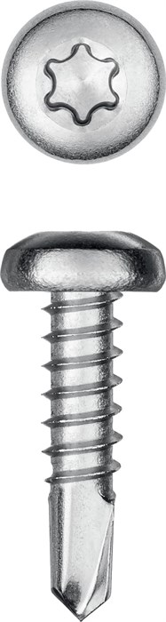 KRAFTOOL DS-P, 13 х 3.5 мм, А2, сверло, полукруглая головка, ТХ15, 1000 шт, саморез нержавеющий (300931-35-013) 00015117147