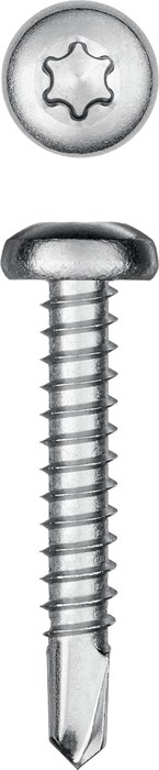 KRAFTOOL DS-P, 32 х 3.9 мм, А2, сверло, полукруглая головка, ТХ15, 380 шт, саморез нержавеющий (300931-39-032) 00015117154