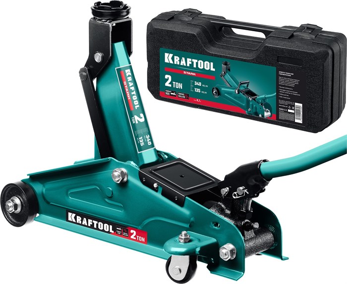 KRAFTOOL STARK, в кейсе 2 т, 135 - 340 мм, для легковых а/м, подкатной домкрат (43453-2-K) 00015769487