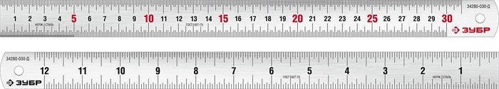 ЗУБР Про-30Д, длина 0.30 м, усиленная нержавеющая линейка, Профессионал (34280-030-Д) 00015863901