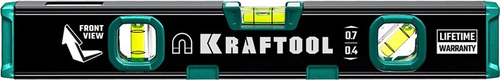 KRAFTOOL KOMPAKT-300, 300 мм, усиленный профиль, с зеркальным глазком, компактный магнитный уровень (34784) 00016030050