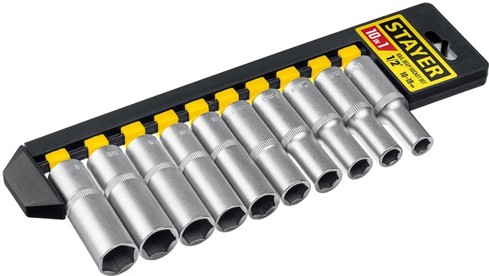 STAYER RSS 10LD, 10 предм., (1/2″), набор торцовых головок (27756-H10) 00016057287