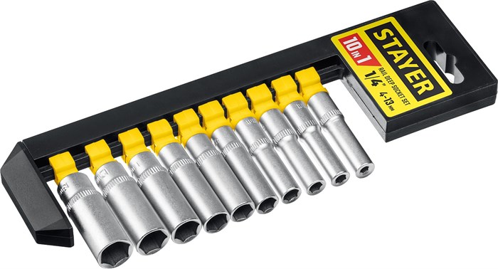 STAYER RSS 10SD, 10 предм., (1/4″), набор торцовых головок (27759-H10) 00016057288