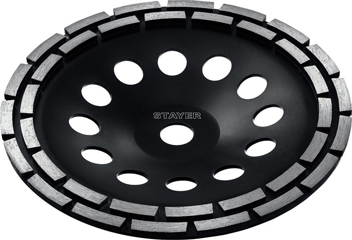 STAYER Double, d 180 мм, двухрядная алмазная шлифовальная чашка (33381-180) 00016383515