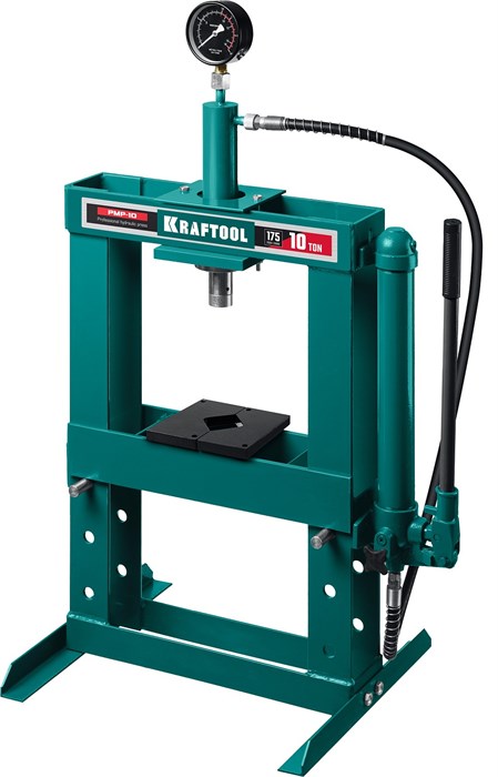 KRAFTOOL PMP-10, 10 т, гидравлический пресс с гидронасосом и манометром (43472-10) 00016719905