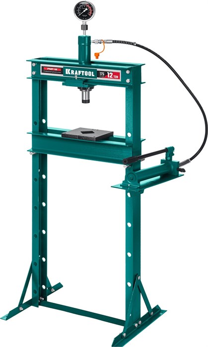 KRAFTOOL PMP-12, 12 т, гидравлический пресс с гидронасосом и манометром (43472-12) 00016719906