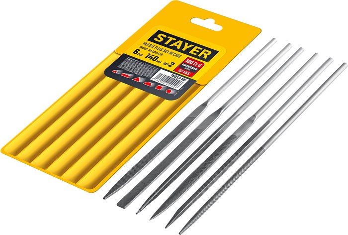 STAYER 6 шт, 140 мм, в чехле, набор надфилей (16013-H6) 00016843628