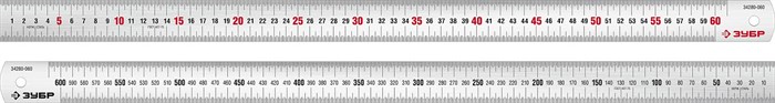 ЗУБР Про-60, длина 0.60 м, усиленная нержавеющая линейка, Профессионал (34280-060) 00017031097