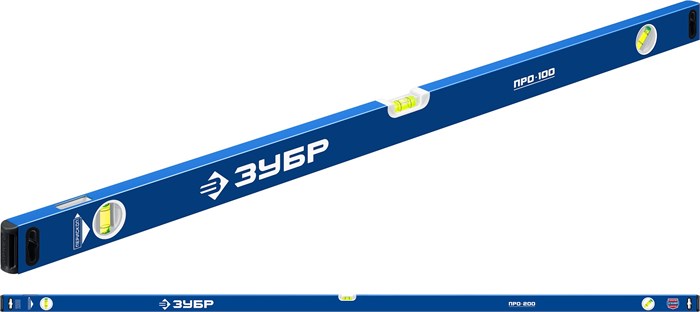 ЗУБР ПРО, 2000 мм, уровень с усиленным профилем, Профессионал (34590-200) 00017031402