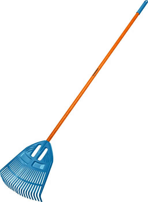 GRINDA PP-23 FIBER, 500 х 50 х 1680 мм, 23 зубца, ударопрочный пластик, фибергласовый черенок, грабли веерные пластиковые, PROLine (421815) 00020092958