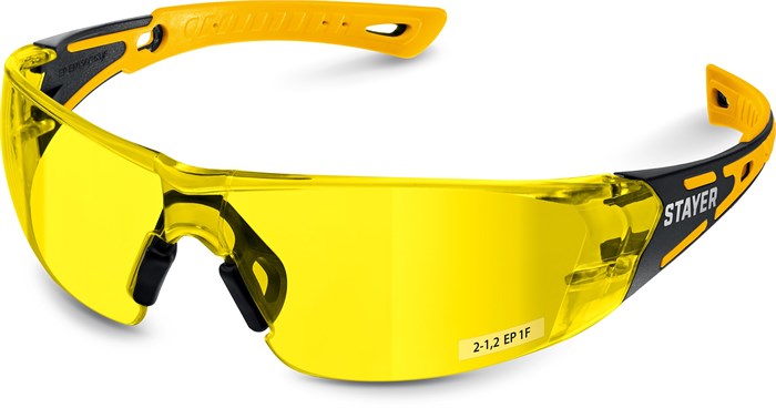 STAYER MX-9 жёлтые защитные очки, открытые, оптический класс 1 (110491) 00020382245