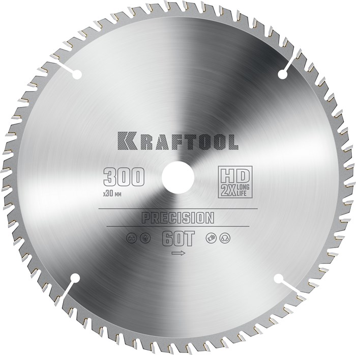 KRAFTOOL Precision, 300 х 30 мм, 60Т, пильный диск по дереву (36952-300-30) 00022766840