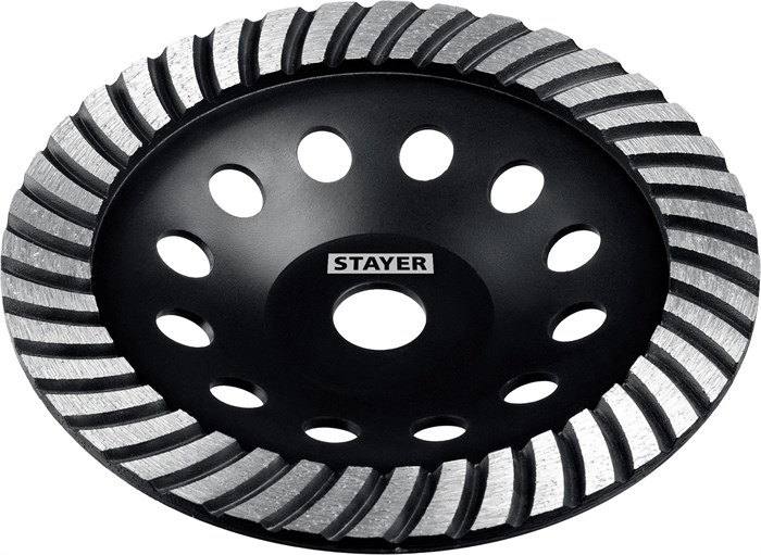 STAYER Турбо, d 180 мм, сегментированная алмазная шлифовальная чашка (33380-180) 00023201135