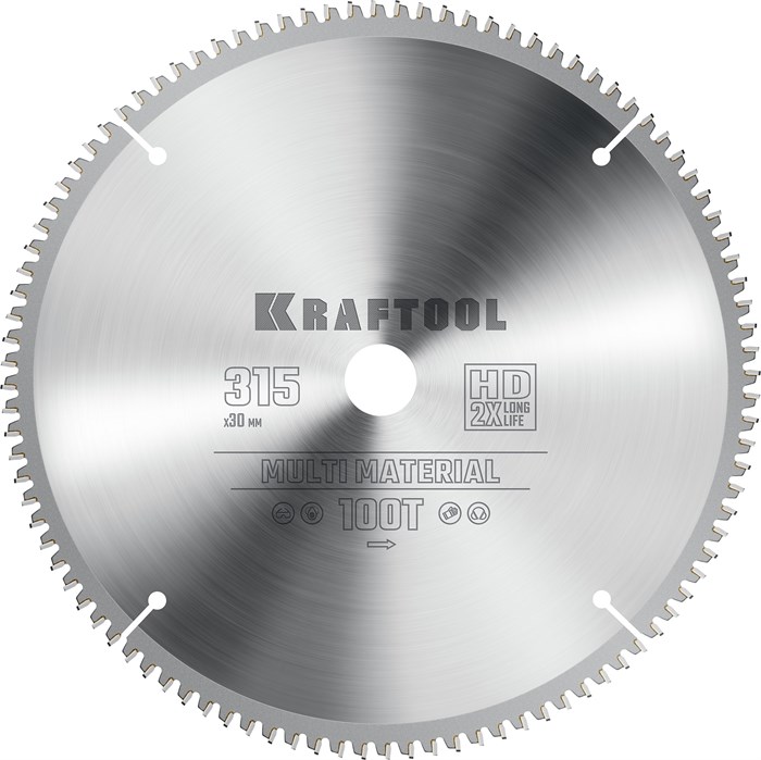 KRAFTOOL Multi Material, 315 х 30 мм, 96Т, пильный диск по алюминию (36953-315-30) 00023394917