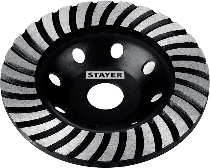 STAYER Турбо, d 125 мм, сегментированная алмазная шлифовальная чашка (33380-125) 00023685033