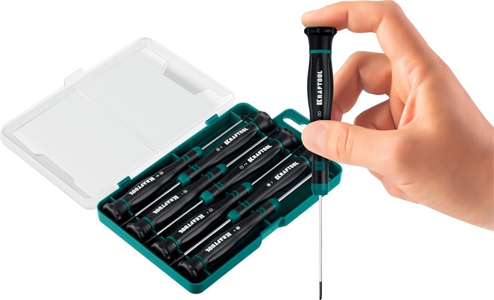 KRAFTOOL Precision 7, 7 предм., Набор отверток (25686) 00024562714