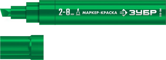 ЗУБР МК-800 зеленый, 2-8 мм клиновидный маркер-краска (06327-4) 00025078007