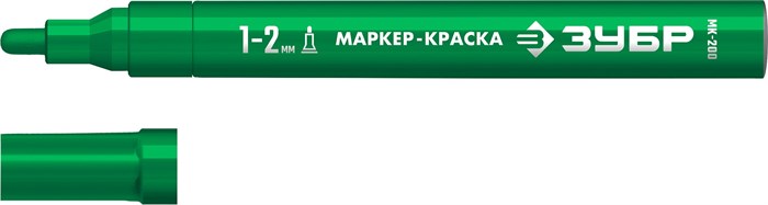 ЗУБР МК-200 зеленый, 1 мм маркер-краска (06326-4) 00026062990
