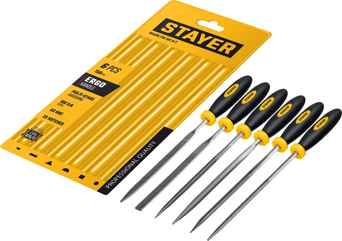 STAYER 150 мм, 6 предм., набор надфилей, Professional (16010-H6) 00026600917