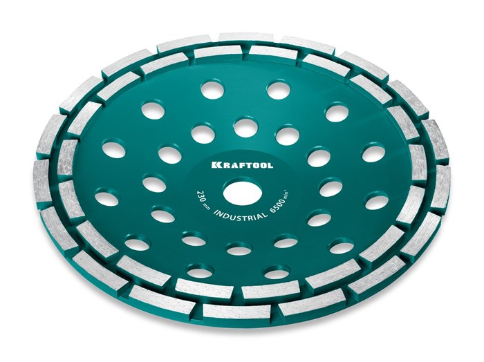 KRAFTOOL Double d 230 мм, двухрядная алмазная чашка, INDUSTRIAL (33369-230) 00030293548