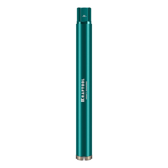 KRAFTOOL DIAMOND 52 мм (450 мм, 1 1/4″, лазерная сварка, сухое сверление с микроударом), алмазная коронка по железобетону (29825-052) 00030624152