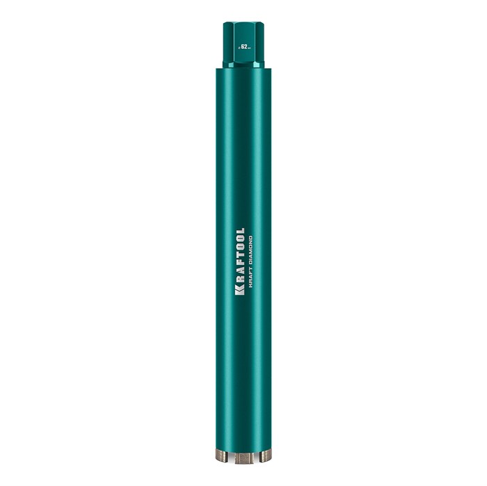 KRAFTOOL DIAMOND 62 мм (450 мм, 1 1/4″, лазерная сварка, сухое сверление с микроударом), алмазная коронка по железобетону (29825-062) 00030624153