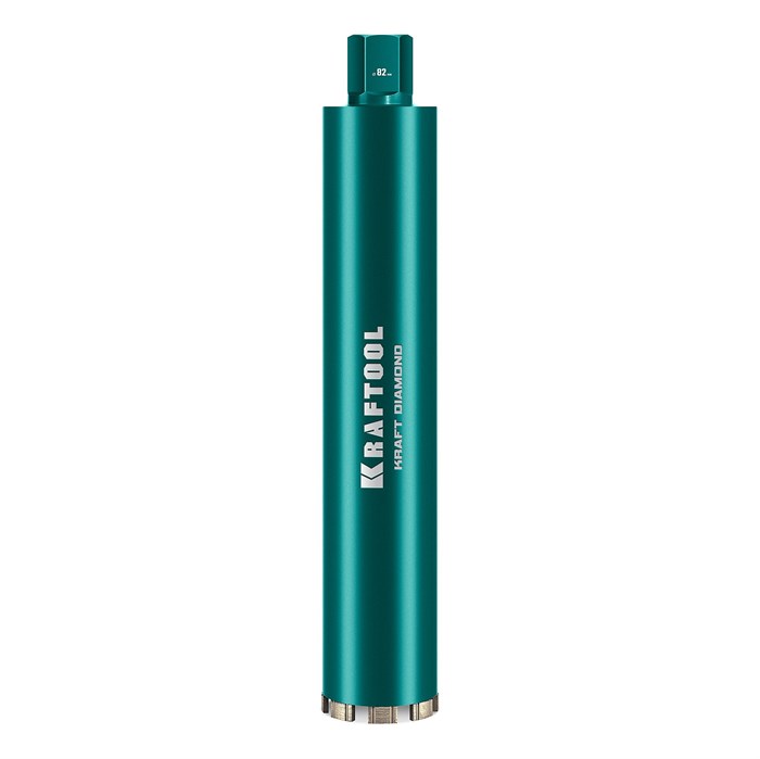 KRAFTOOL DIAMOND 82 мм (450 мм, 1 1/4″, лазерная сварка, сухое сверление с микроударом), алмазная коронка по железобетону (29825-082) 00030624155
