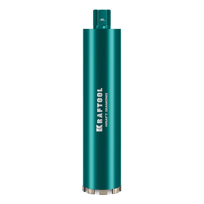 KRAFTOOL DIAMOND 102 мм (450 мм, 1 1/4″, лазерная сварка, сухое сверление с микроударом), алмазная коронка по железобетону (29825-102) 00030624157