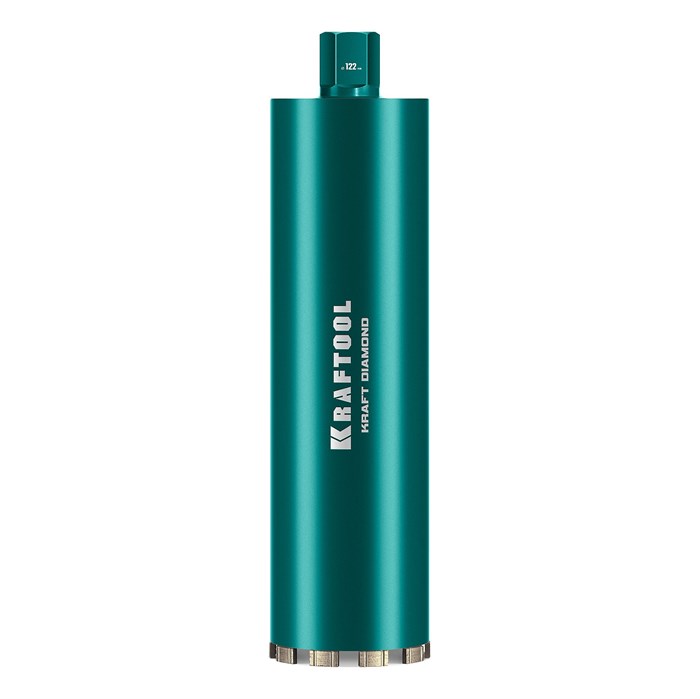 KRAFTOOL DIAMOND 122 мм (450 мм, 1 1/4″, лазерная сварка, сухое сверление с микроударом), алмазная коронка по железобетону (29825-122) 00031312919