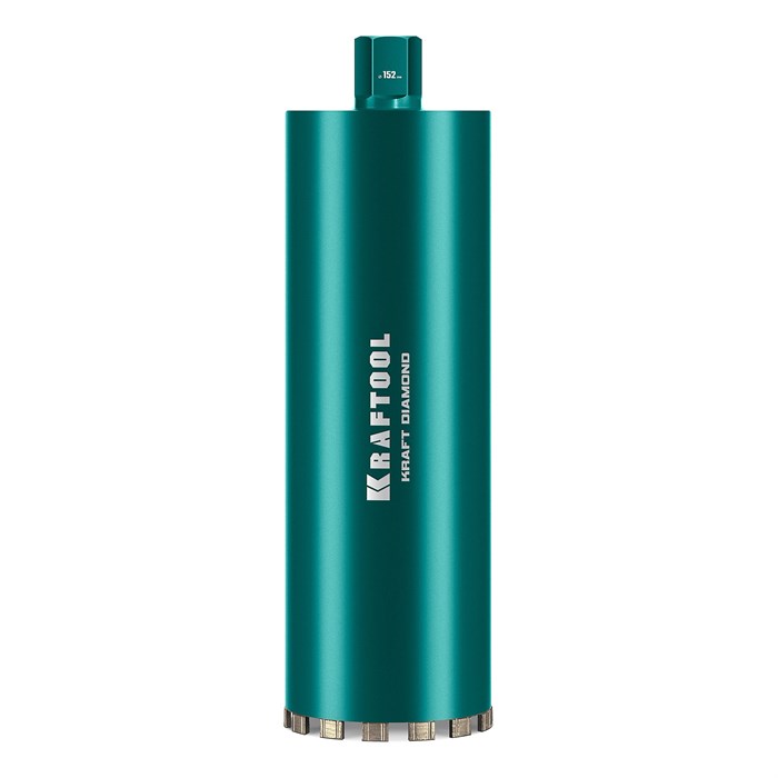 KRAFTOOL DIAMOND 152 мм (450 мм, 1 1/4″, лазерная сварка, сухое сверление с микроударом), алмазная коронка по железобетону (29825-152) 00031312921