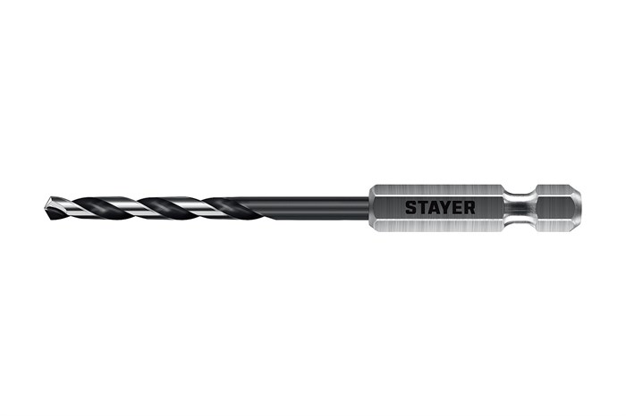 STAYER НЕХ-1/4″, d 3.0 х 84 мм, сверло по металлу для винтовёртов и шуруповертов IMPACT READY (29603-3) 00031315940