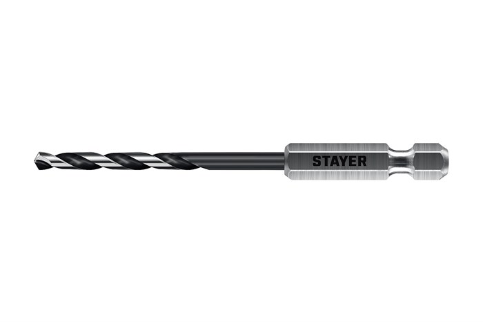 STAYER НЕХ-1/4″, d 3.5 х 93 мм, сверло по металлу для винтовёртов и шуруповертов IMPACT READY (29603-3.5) 00031315942