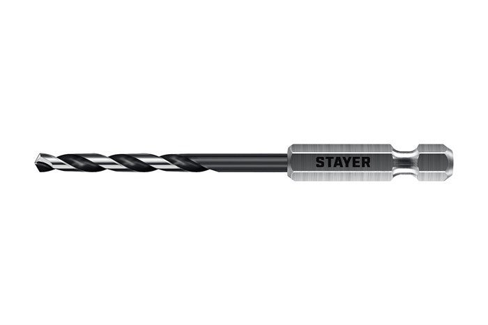 STAYER НЕХ-1/4″, d 4.0 х 98 мм, сверло по металлу для винтовёртов и шуруповертов IMPACT READY (29603-4) 00031315943
