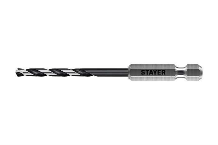 STAYER НЕХ-1/4″, d 4.2 х 98 мм, сверло по металлу для винтовёртов и шуруповертов IMPACT READY (29603-4.2) 00031315944