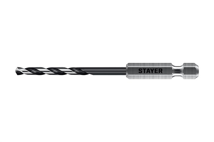 STAYER НЕХ-1/4″, d 4.5 х 103 мм, сверло по металлу для винтовёртов и шуруповертов IMPACT READY (29603-4.5) 00031315945