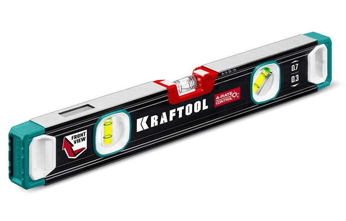 KRAFTOOL A-RATE CONTROL, 400 мм, точность 0.3 мм/м, с инновационным зеркальным глазком, сверхпрочный уровень (34986-40) 00031317983