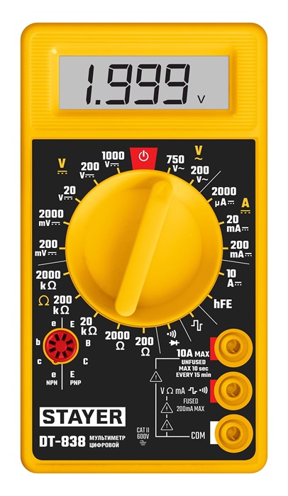 STAYER DT-838 Цифровой мультиметр (45306) 00031352852
