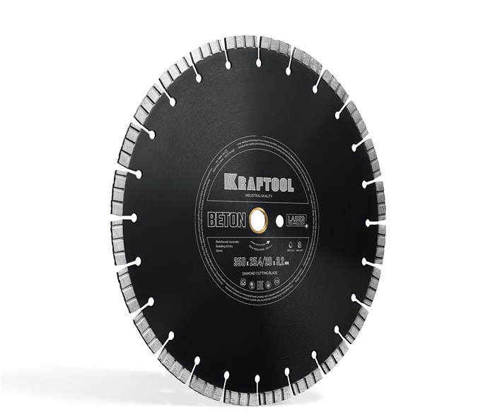 KRAFTOOL BETON 350 мм (25.4/20 мм, 12х3.2 мм), алмазный диск (36686-350) 00035362389